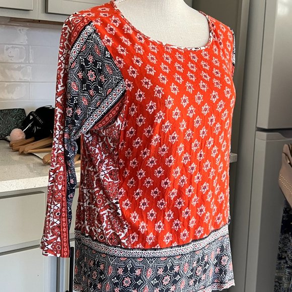 Lucky Brand Knit Top in Great Fall Color Story Size Medium - Picture 2 of 6